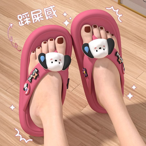 人字拖鞋女款夏季外穿可愛卡通厚底室內戶外防滑兩穿踩屎感涼拖鞋 人字拖鞋女款夏季外穿可愛卡通厚底室內戶外防滑兩穿踩屎感涼拖鞋