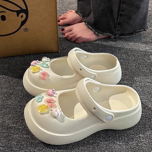 瑪麗珍洞洞鞋女夏季2025新款甜美可愛外穿軟底增高沙灘包頭涼拖鞋 瑪麗珍洞洞鞋女夏季2025新款甜美可愛外穿軟底增高沙灘包頭涼拖鞋