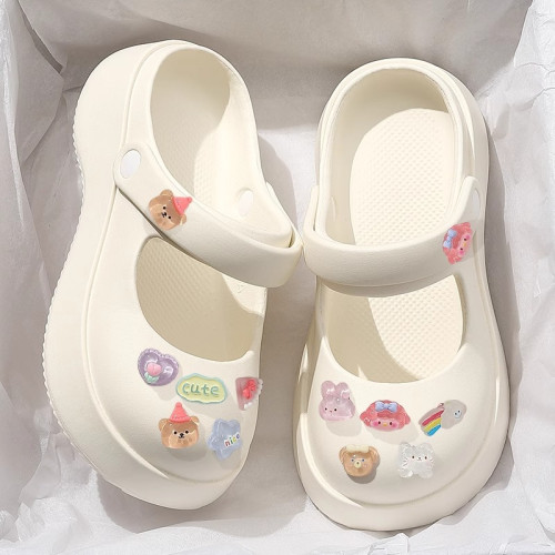 踩屎感洞洞鞋女夏天外穿防臭可愛ins少女心超火瑪麗珍包頭涼拖鞋 踩屎感洞洞鞋女夏天外穿防臭可愛ins少女心超火瑪麗珍包頭涼拖鞋