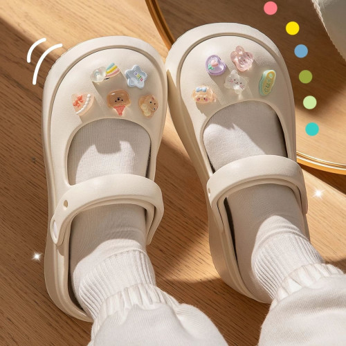 踩屎感洞洞鞋女夏天外穿防臭可愛ins少女心超火瑪麗珍包頭涼拖鞋 踩屎感洞洞鞋女夏天外穿防臭可愛ins少女心超火瑪麗珍包頭涼拖鞋