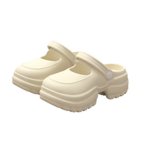 踩屎感洞洞鞋女款2025新款夏季外穿厚底防滑上班辦公室包頭半拖鞋 踩屎感洞洞鞋女款2025新款夏季外穿厚底防滑上班辦公室包頭半拖鞋