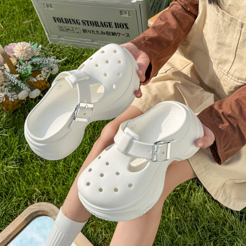 踩屎感厚底增高洞洞鞋女夏季外穿2025新款海邊沙灘eva松糕涼拖鞋 踩屎感厚底增高洞洞鞋女夏季外穿2025新款海邊沙灘eva松糕涼拖鞋