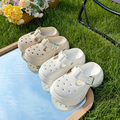 踩屎感厚底增高洞洞鞋女夏季外穿2025新款海邊沙灘eva松糕涼拖鞋 踩屎感厚底增高洞洞鞋女夏季外穿2025新款海邊沙灘eva松糕涼拖鞋