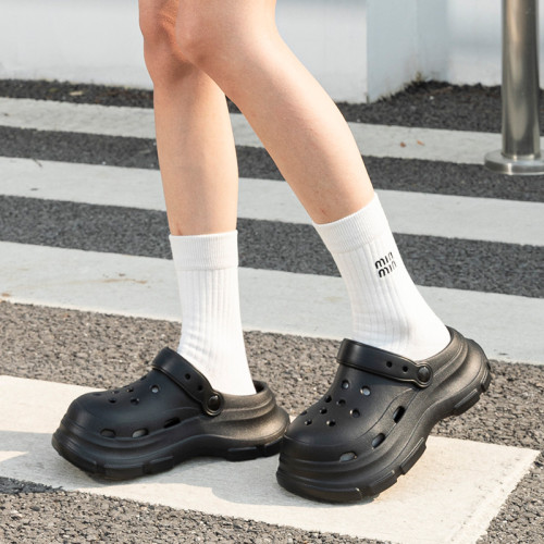 增高洞洞鞋女夏季新款外穿沙灘厚底防臭辦公室替換包頭涼拖鞋女士 增高洞洞鞋女夏季新款外穿沙灘厚底防臭辦公室替換包頭涼拖鞋女士