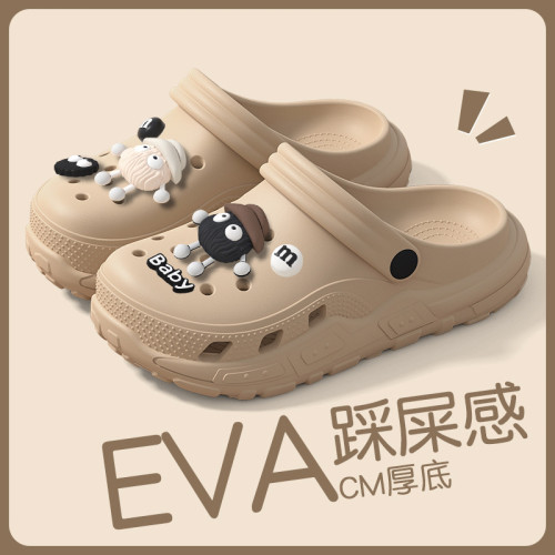 洞洞鞋男夏季外穿包頭2025新款防滑防臭沙灘黑色情侶eva涼鞋女士 洞洞鞋男夏季外穿包頭2025新款防滑防臭沙灘黑色情侶eva涼鞋女士