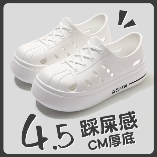 溯谿洞洞鞋女士夏季外穿沙灘厚底透氣防滑包跟eva涼拖鞋女款 溯谿洞洞鞋女士夏季外穿沙灘厚底透氣防滑包跟eva涼拖鞋女款