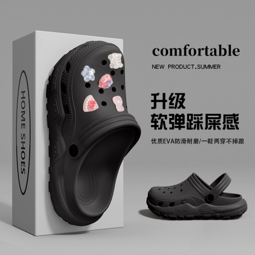 厚底洞洞鞋女夏季外穿2025新款超火辦公室沙灘防滑踩屎感情侶涼拖 厚底洞洞鞋女夏季外穿2025新款超火辦公室沙灘防滑踩屎感情侶涼拖