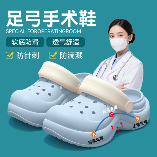 醫用洞洞鞋女士夏季外穿2025新款足弓支撐厚底防滑手術室拖鞋女款
