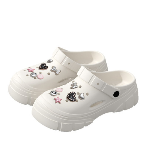 可愛DIY洞洞鞋女夏季外穿2025新款防滑防臭踩屎感厚底包頭涼拖鞋 可愛DIY洞洞鞋女夏季外穿2025新款防滑防臭踩屎感厚底包頭涼拖鞋