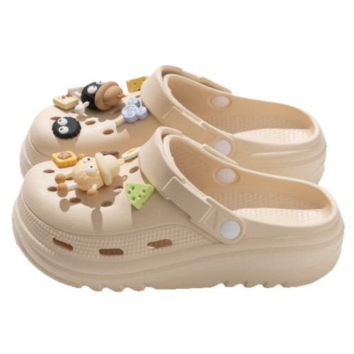 2025新款厚底洞洞鞋女士夏季外穿防滑防臭海邊沙灘踩屎感涼拖鞋女 2025新款厚底洞洞鞋女士夏季外穿防滑防臭海邊沙灘踩屎感涼拖鞋女