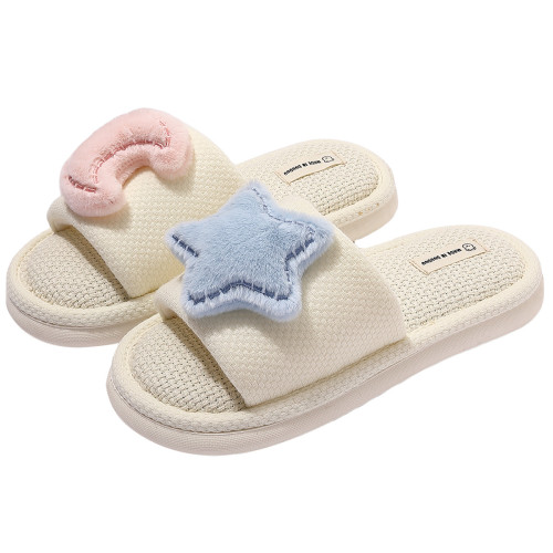 四季款亞麻拖鞋女士室內家居可愛2025新款吸汗防滑透氣棉麻拖鞋女 四季款亞麻拖鞋女士室內家居可愛2025新款吸汗防滑透氣棉麻拖鞋女