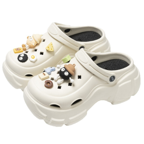 厚底洞洞鞋女士夏季外穿增高ins超火網紅沙灘防滑防臭包頭涼拖鞋 厚底洞洞鞋女士夏季外穿增高ins超火網紅沙灘防滑防臭包頭涼拖鞋