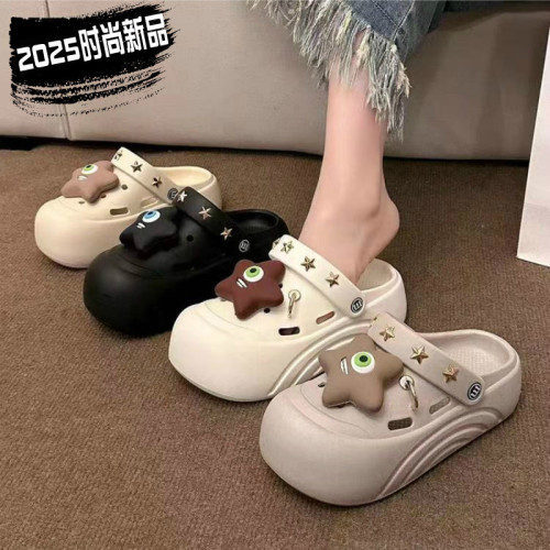 【】洞洞鞋包頭女鞋2025夏季新款厚底可愛增高卡通外穿涼拖鞋 【】洞洞鞋包頭女鞋2025夏季新款厚底可愛增高卡通外穿涼拖鞋