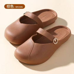 2025新款女士半拖涼鞋辦公日常時尚休閒EVA輕盈不累腳春夏涼拖鞋