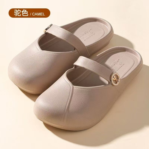 2025新款女士半拖涼鞋辦公日常時尚休閒EVA輕盈不累腳春夏涼拖鞋