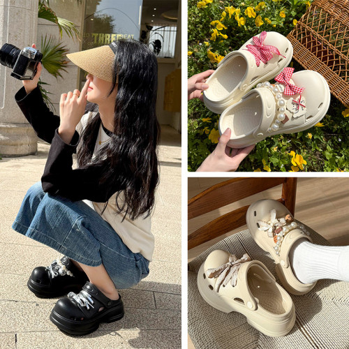 少女風潮流卡通動漫馬蹄洞洞鞋春夏季新款時尚百搭厚底舒適涼拖鞋 少女風潮流卡通動漫馬蹄洞洞鞋春夏季新款時尚百搭厚底舒適涼拖鞋