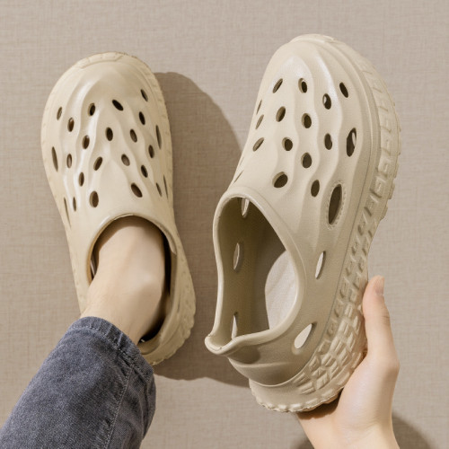 厚底洞洞鞋男士夏季外穿2025新款eva耐磨防滑防臭開車兩穿涼拖鞋 厚底洞洞鞋男士夏季外穿2025新款eva耐磨防滑防臭開車兩穿涼拖鞋