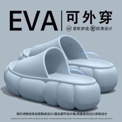 5CM厚底拖鞋女夏季外穿2025新款網紅露趾增高一字時尚室內涼拖鞋