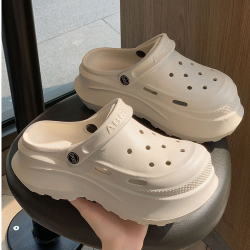 厚底增高洞洞鞋女款2025新款夏季外穿沙灘eva防滑軟底拖鞋女 厚底增高洞洞鞋女款2025新款夏季外穿沙灘eva防滑軟底拖鞋女