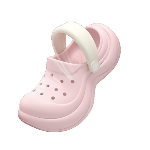 洞洞鞋女款厚底防滑增高2025新款軟底家居家用室內包頭拖鞋戶外穿