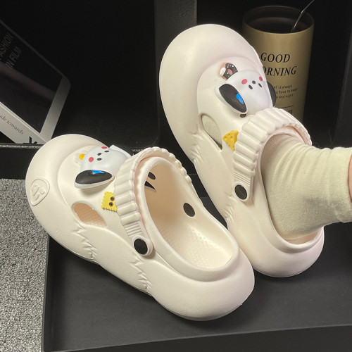 厚底洞洞鞋女夏季外穿2025新款可愛卡通海邊防滑沙灘包頭半拖涼鞋 厚底洞洞鞋女夏季外穿2025新款可愛卡通海邊防滑沙灘包頭半拖涼鞋