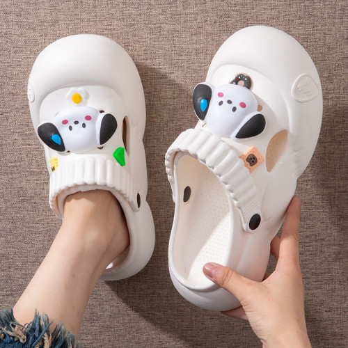 厚底洞洞鞋女夏季外穿2025新款可愛卡通海邊防滑沙灘包頭半拖涼鞋 厚底洞洞鞋女夏季外穿2025新款可愛卡通海邊防滑沙灘包頭半拖涼鞋