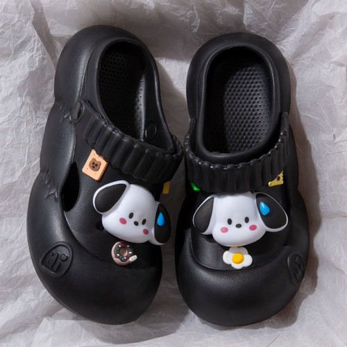 厚底洞洞鞋女夏季外穿2025新款可愛卡通海邊防滑沙灘包頭半拖涼鞋 厚底洞洞鞋女夏季外穿2025新款可愛卡通海邊防滑沙灘包頭半拖涼鞋