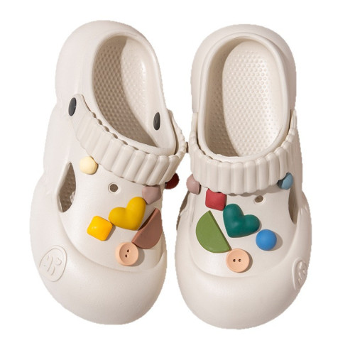 厚底洞洞鞋女夏季外穿2025新款可愛卡通海邊防滑沙灘包頭半拖涼鞋 厚底洞洞鞋女夏季外穿2025新款可愛卡通海邊防滑沙灘包頭半拖涼鞋