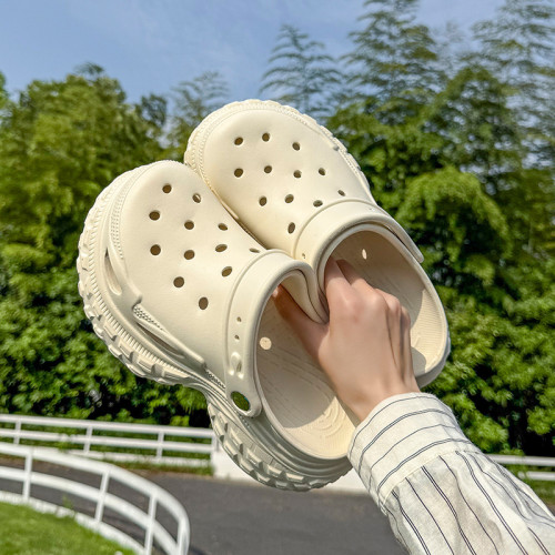 輪胎超厚底外穿包頭拖鞋夏戶外穿防滑踩屎感EVA增高可愛洞洞鞋女 輪胎超厚底外穿包頭拖鞋夏戶外穿防滑踩屎感EVA增高可愛洞洞鞋女