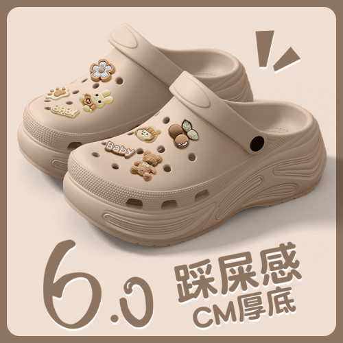 厚底洞洞鞋女增高踩屎感泡泡鞋女防滑包頭拖外穿ins潮網紅涼拖鞋 厚底洞洞鞋女增高踩屎感泡泡鞋女防滑包頭拖外穿ins潮網紅涼拖鞋