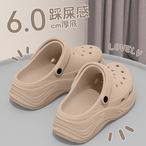 厚底洞洞鞋女增高踩屎感泡泡鞋女防滑包頭拖外穿ins潮網紅涼拖鞋 厚底洞洞鞋女增高踩屎感泡泡鞋女防滑包頭拖外穿ins潮網紅涼拖鞋