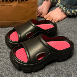 厚底踩屎感拖鞋女2025新款夏季外穿增高時尚網紅沙灘防滑涼拖鞋女