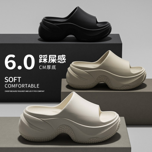 踩屎感拖鞋女外穿ins時尚2025夏季新款網紅松糕厚底增高一字涼鞋 踩屎感拖鞋女外穿ins時尚2025夏季新款網紅松糕厚底增高一字涼鞋