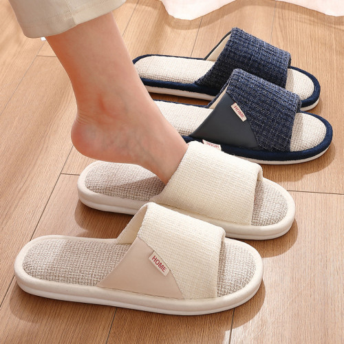 透氣亞麻拖鞋女士夏季情侶家居室內防滑吸汗軟底四季地板拖男 透氣亞麻拖鞋女士夏季情侶家居室內防滑吸汗軟底四季地板拖男