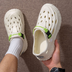 踩屎感包頭涼拖鞋男夏季運動外穿2025爆款厚底防滑洞洞鞋男士透氣