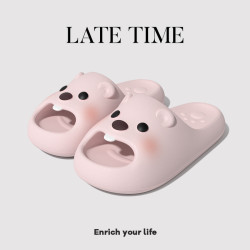 可愛露比拖鞋女夏季厚底室內家居浴室防滑海狸loopy涼拖可外穿