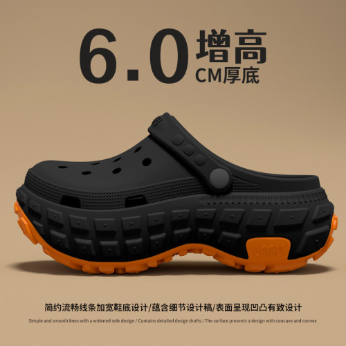 防滑洞洞鞋男生2025夏季新款外穿厚底eva耐磨透氣防臭涼拖鞋男士 防滑洞洞鞋男生2025夏季新款外穿厚底eva耐磨透氣防臭涼拖鞋男士