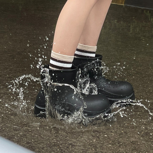 韓版時尚雨鞋女夏季外穿ins潮流厚底2025新款親子雨靴防滑防水鞋 韓版時尚雨鞋女夏季外穿ins潮流厚底2025新款親子雨靴防滑防水鞋
