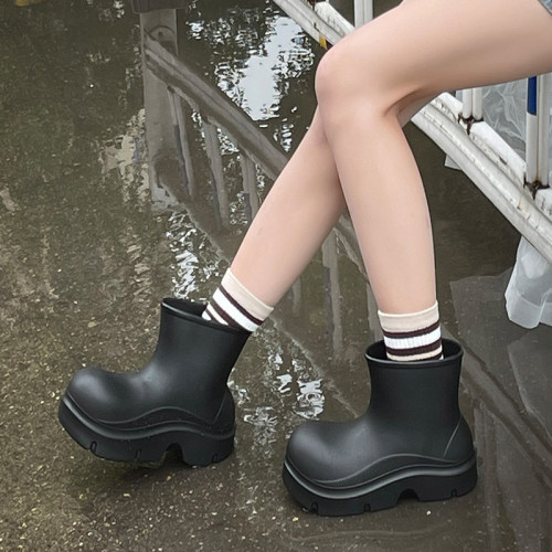 韓版時尚雨鞋女夏季外穿ins潮流厚底2025新款親子雨靴防滑防水鞋 韓版時尚雨鞋女夏季外穿ins潮流厚底2025新款親子雨靴防滑防水鞋