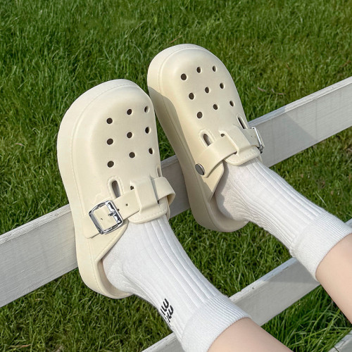 勃肯洞洞鞋2025新款沙灘防滑防臭EVA踩屎感包頭拖鞋女款夏季外穿 勃肯洞洞鞋2025新款沙灘防滑防臭EVA踩屎感包頭拖鞋女款夏季外穿