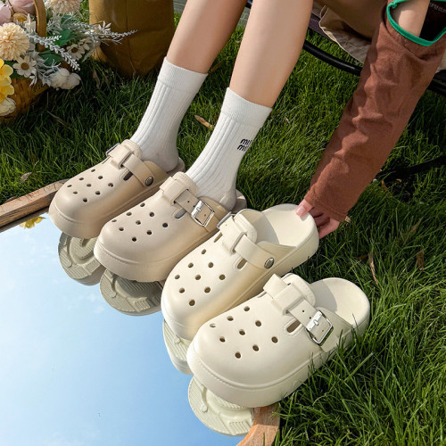 勃肯洞洞鞋2025新款沙灘防滑防臭EVA踩屎感包頭拖鞋女款夏季外穿 勃肯洞洞鞋2025新款沙灘防滑防臭EVA踩屎感包頭拖鞋女款夏季外穿