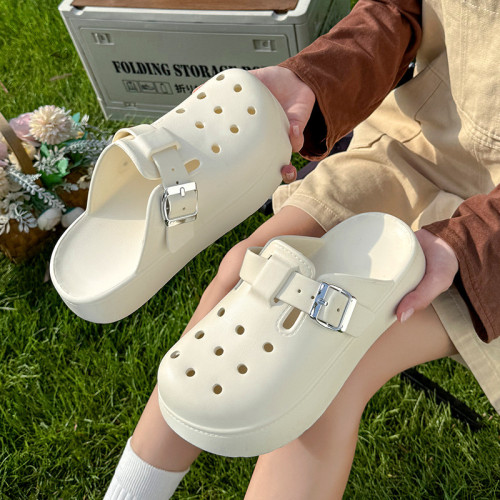 勃肯洞洞鞋2025新款沙灘防滑防臭EVA踩屎感包頭拖鞋女款夏季外穿 勃肯洞洞鞋2025新款沙灘防滑防臭EVA踩屎感包頭拖鞋女款夏季外穿