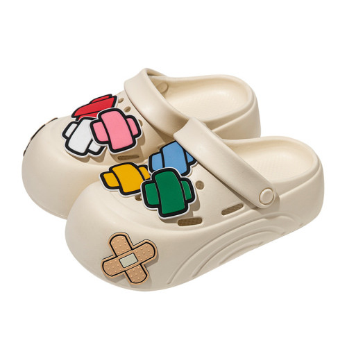 創洞洞鞋女卡通可愛外穿厚底防滑踩屎感涼拖鞋夏包頭沙灘拖鞋 創洞洞鞋女卡通可愛外穿厚底防滑踩屎感涼拖鞋夏包頭沙灘拖鞋