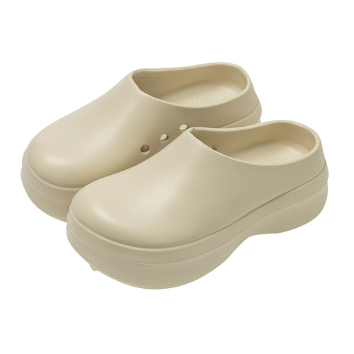 廚師鞋男女款外穿厚底增高包頭拖鞋EVA舒適軟底懶人一腳蹬穆勒鞋 廚師鞋男女款外穿厚底增高包頭拖鞋EVA舒適軟底懶人一腳蹬穆勒鞋