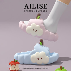 鴛鴦蘋果拖鞋女士夏季外穿2025新款網紅爆款防滑厚底可愛卡通涼拖