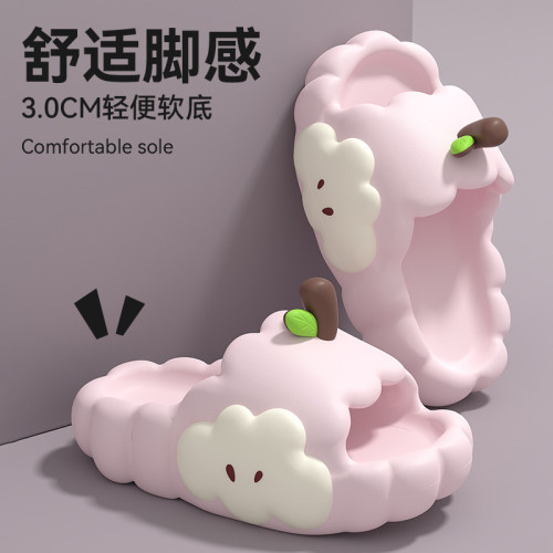 鴛鴦蘋果拖鞋女士夏季外穿2025新款網紅爆款防滑厚底可愛卡通涼拖