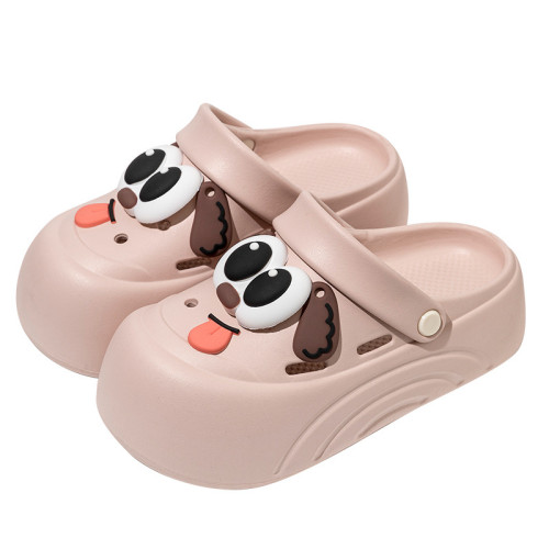 洞洞鞋流汗狗可愛卡通新款增高厚底夏季外穿防滑包頭兩穿海邊夏天 洞洞鞋流汗狗可愛卡通新款增高厚底夏季外穿防滑包頭兩穿海邊夏天