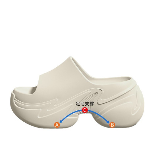 9.0CM超厚底拖鞋女2025爆款網紅增高跟超火絕美松糕底外穿涼拖鞋