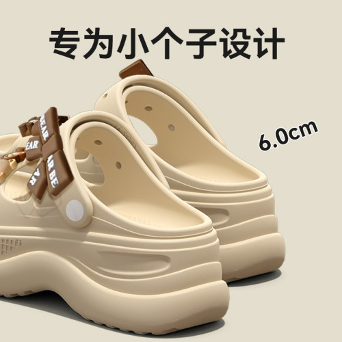 涼鞋女夏外穿2025新款厚底防滑海邊沙灘兩穿一腳蹬軟底涼拖鞋夏季