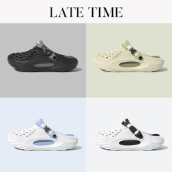 抖音爆款洞洞鞋男款夏季外穿2025新款沙灘鞋防滑踩屎感包頭拖鞋男